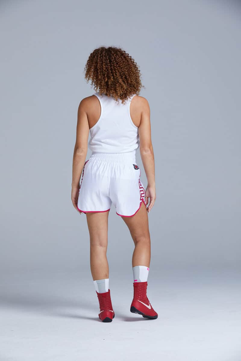 Women's Versace Style Pink Boxing Shorts Back