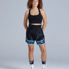 Women's Glitz Blue Sequin Boxing Shorts