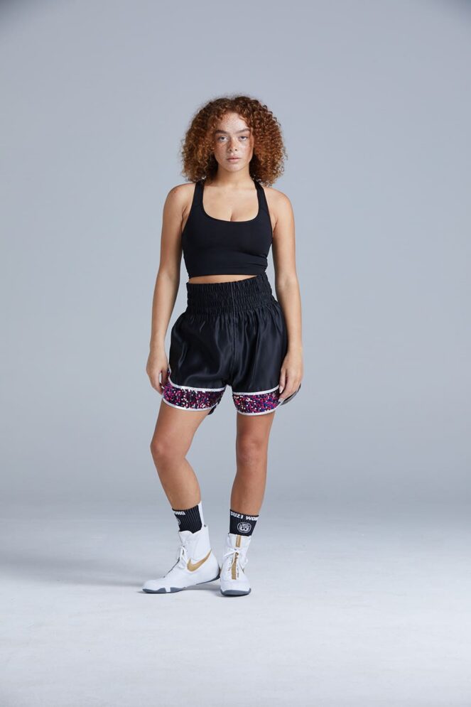 Women's Glitz Pink Sequin Boxing Shorts
