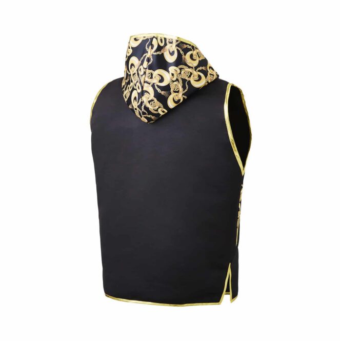 Black and Gold Customisable Chains Boxing Ring Jacket