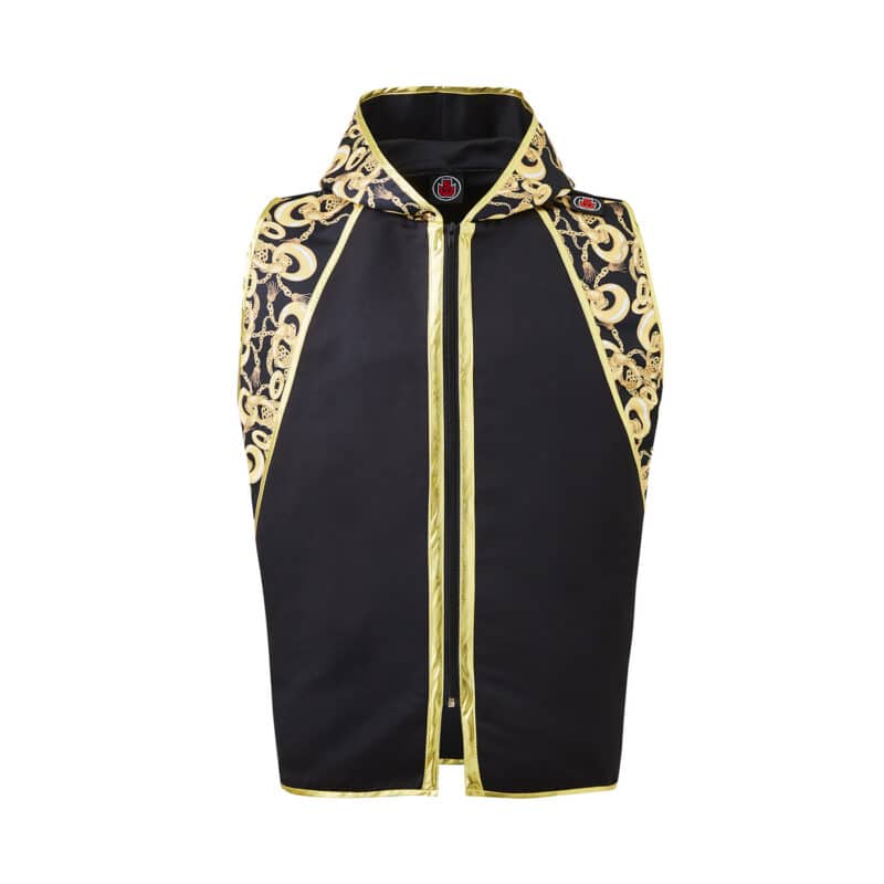 Black and Gold Customisable Chains Boxing Ring Jacket