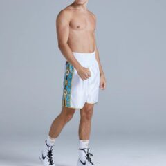Royalty White and Blue Boxing Shorts