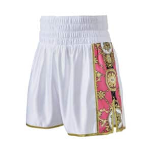 Royalty Boxing Kit Range - womens white and pink shorts