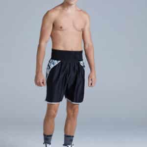 Black and Grey Camo Boxing Shorts on fighter