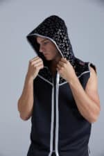 Boxer in the Crusade Hooded Boxing Ring Jacket