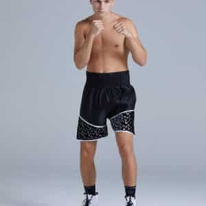 Boxer in Crusade Black & Silver Boxing Shorts