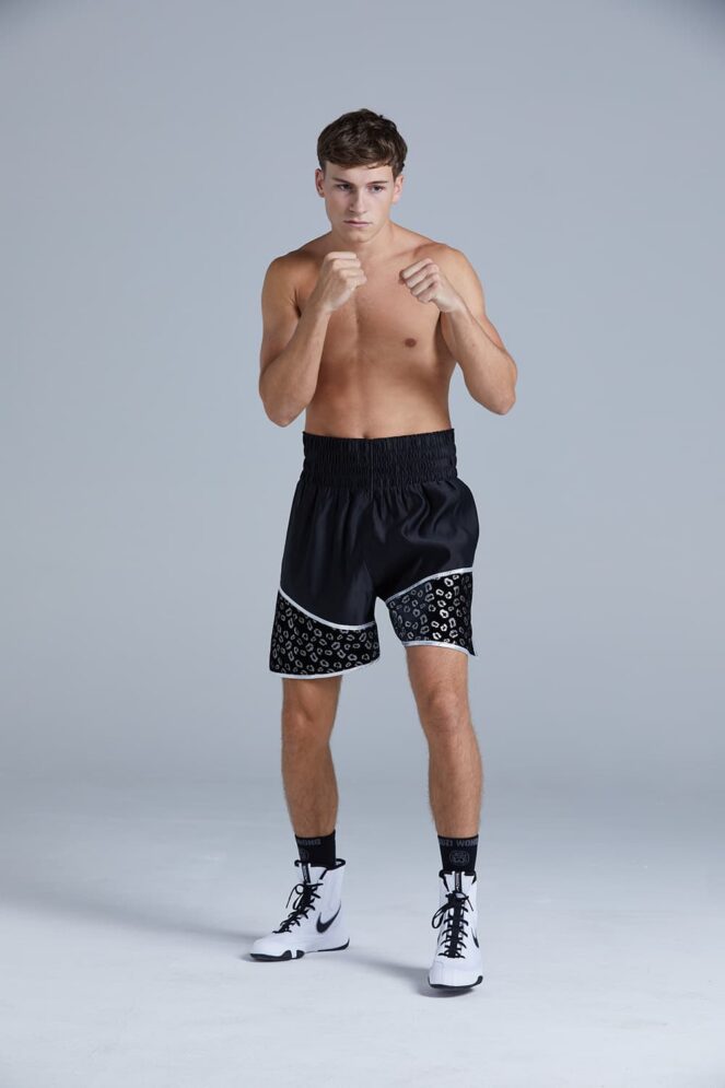 Boxer in Crusade Black & Silver Boxing Shorts