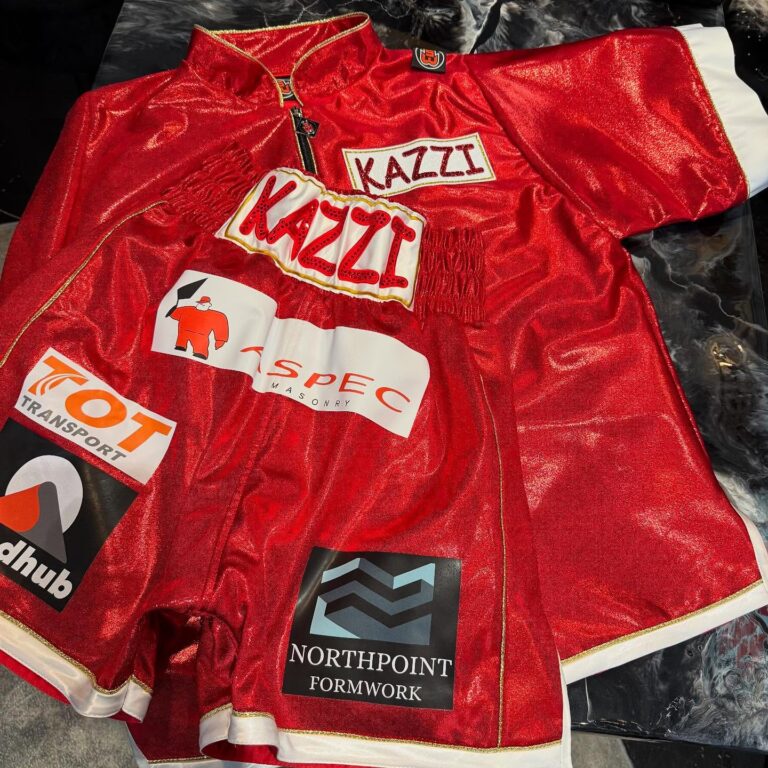 Charlie Kazzi Custom Boxing Kit made by Suzi Wong