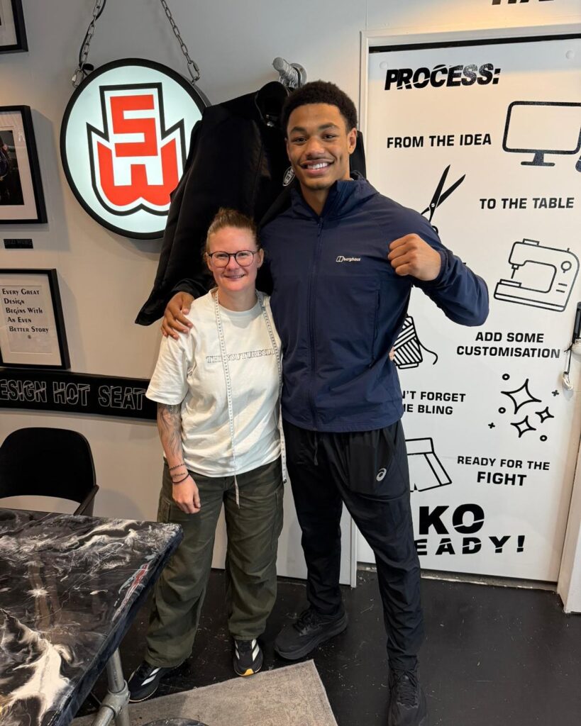 Crafting Custom Boxing Shorts for Rising Star Leo Atang Custom Boxing Blog by Suzi Wong