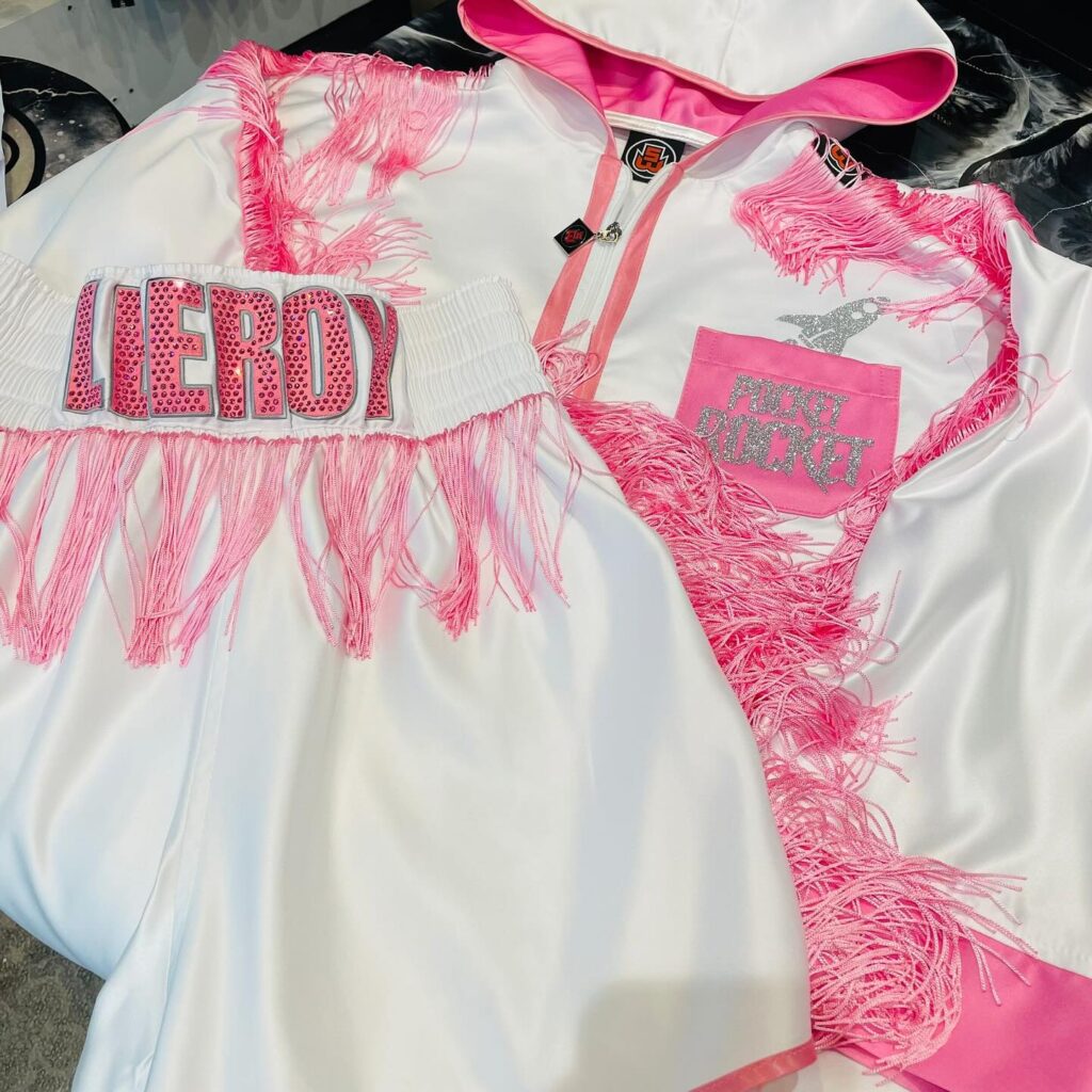 Lee Rogers Custom Boxing Kit made by Suzi Wong