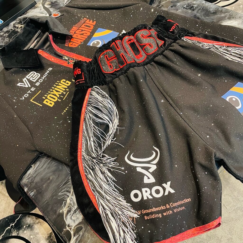 Joe Garside Custom Boxing Kit made by Suzi Wong