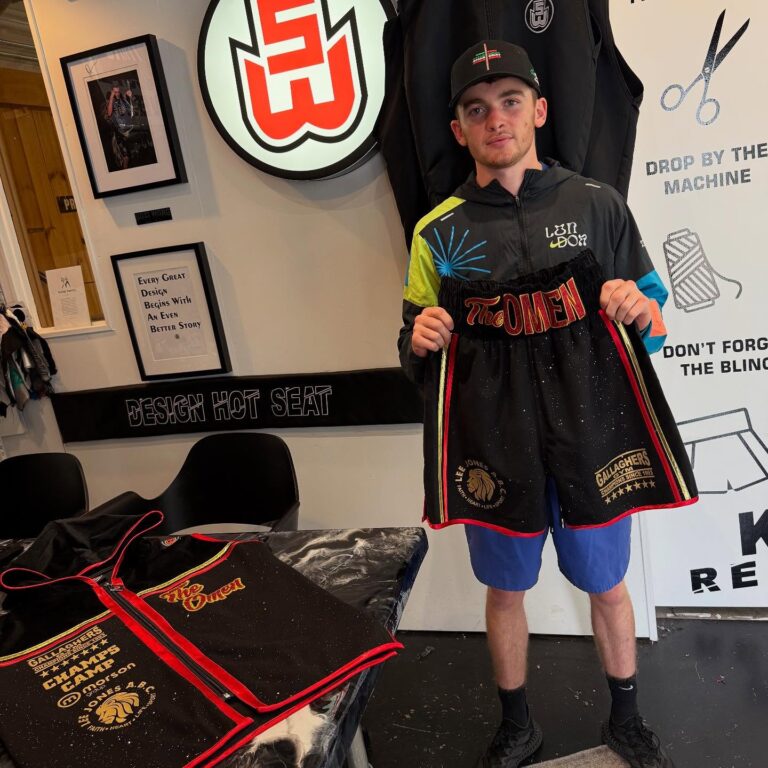 Mikie Tallon Custom Boxing Kit made by Suzi Wong