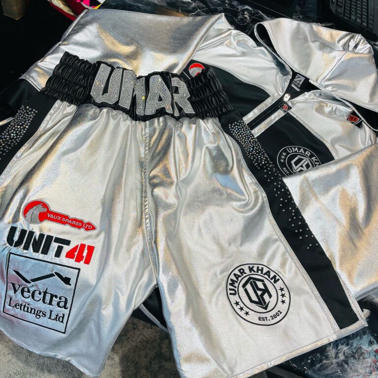 Umar Khan Custom Boxing Kit made by Suzi Wong