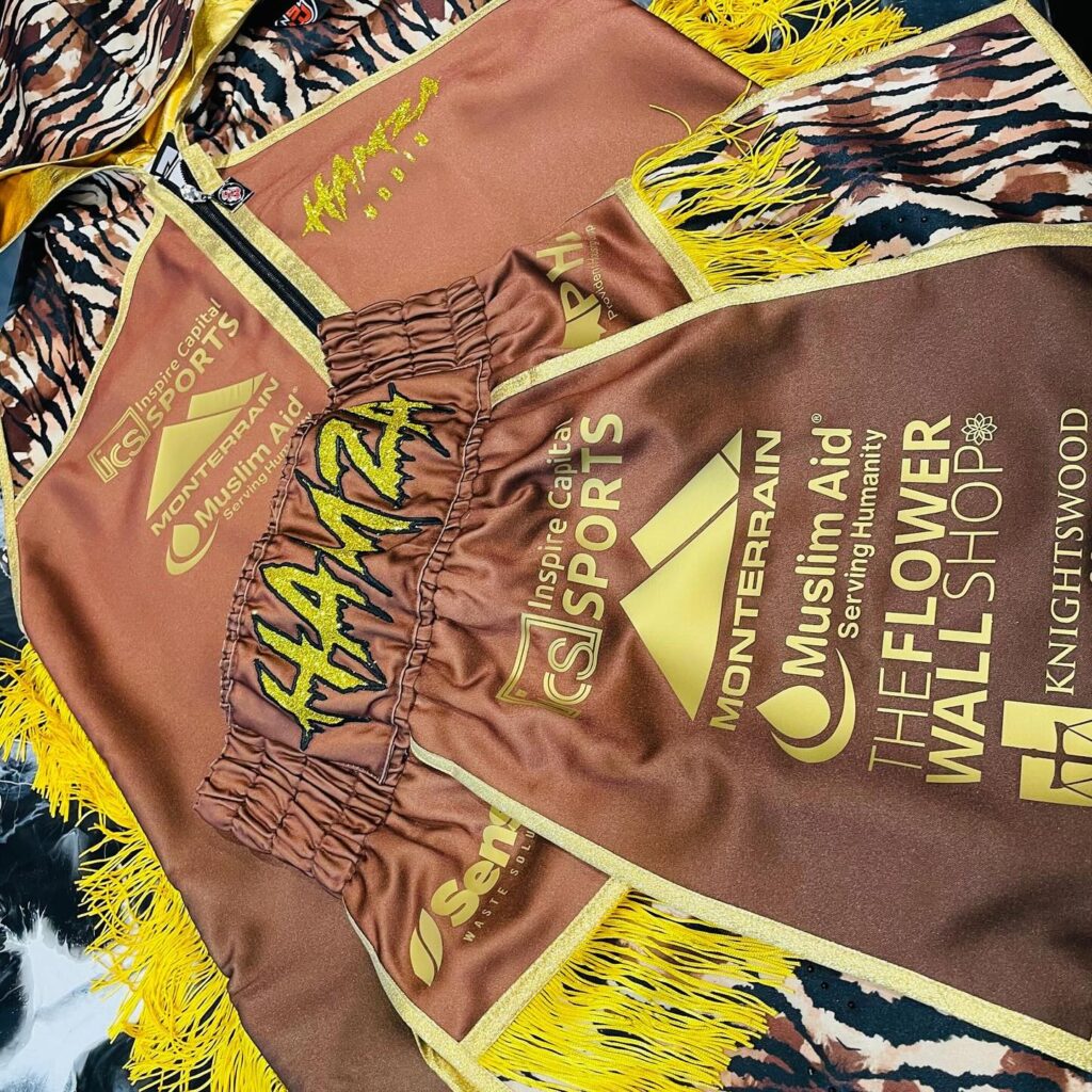 Hamza Uddin Custom Boxing Kit made by Suzi Wong