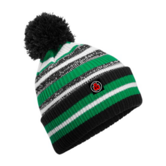 SW Stripe Green Bobble Hat