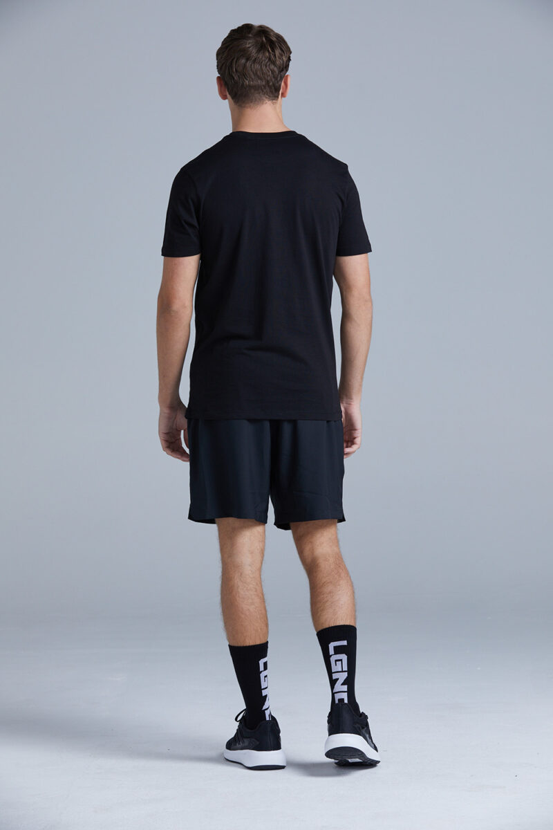 LGND Black training shorts back