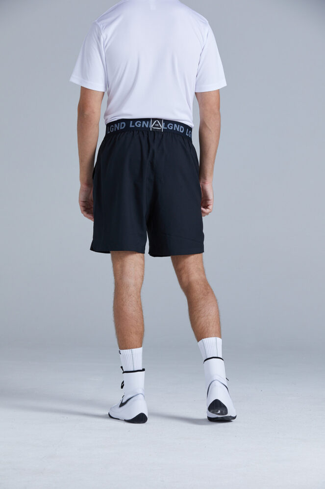 LGND Black training shorts back