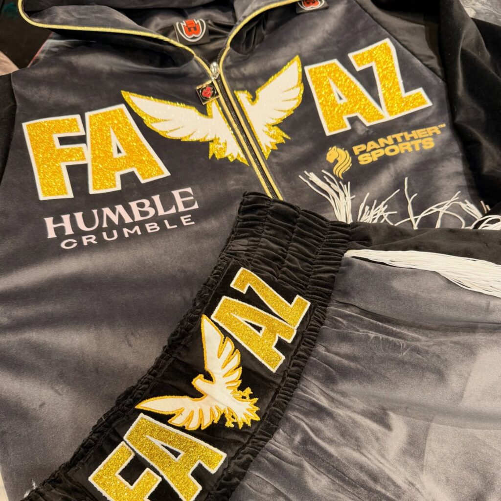Bilal Fawaz Custom Boxing Kit made by Suzi Wong