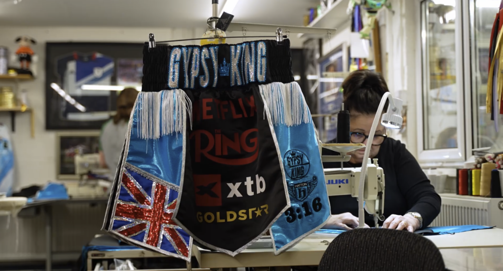 Suzi Wong Team Making the Ricky Hatton Tribute Kit for Tyson Fury