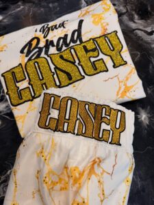 Brad Casey Custom Boxing Kit made by Suzi Wong