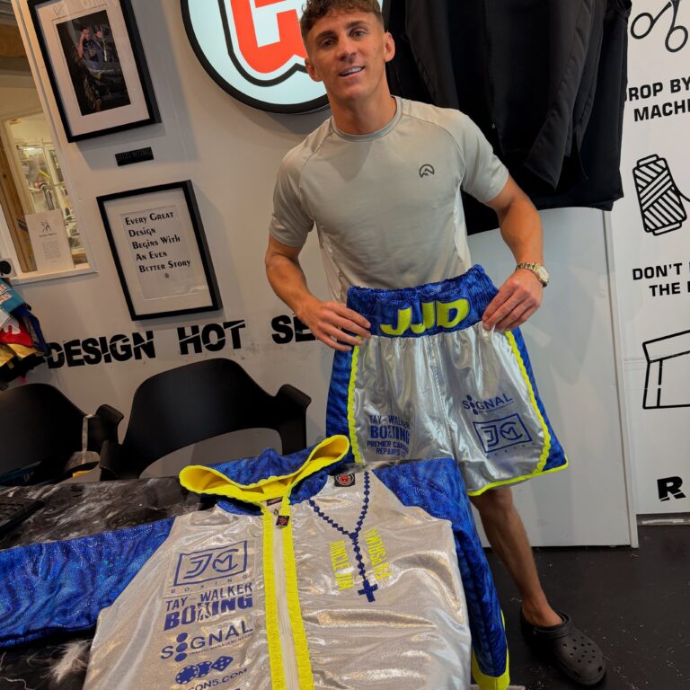 William Birchall Custom Boxing Kit made by Suzi Wong
