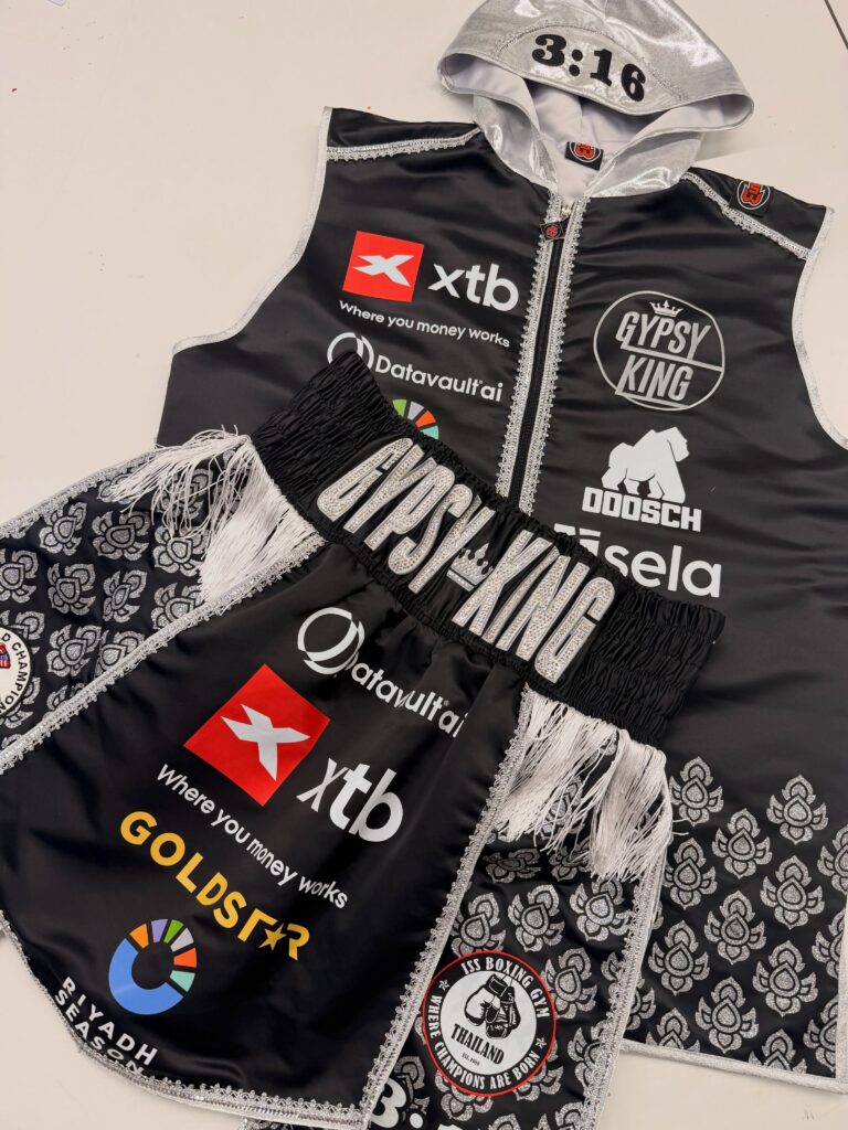Tyson Fury Custom Boxing Kit made by Suzi Wong